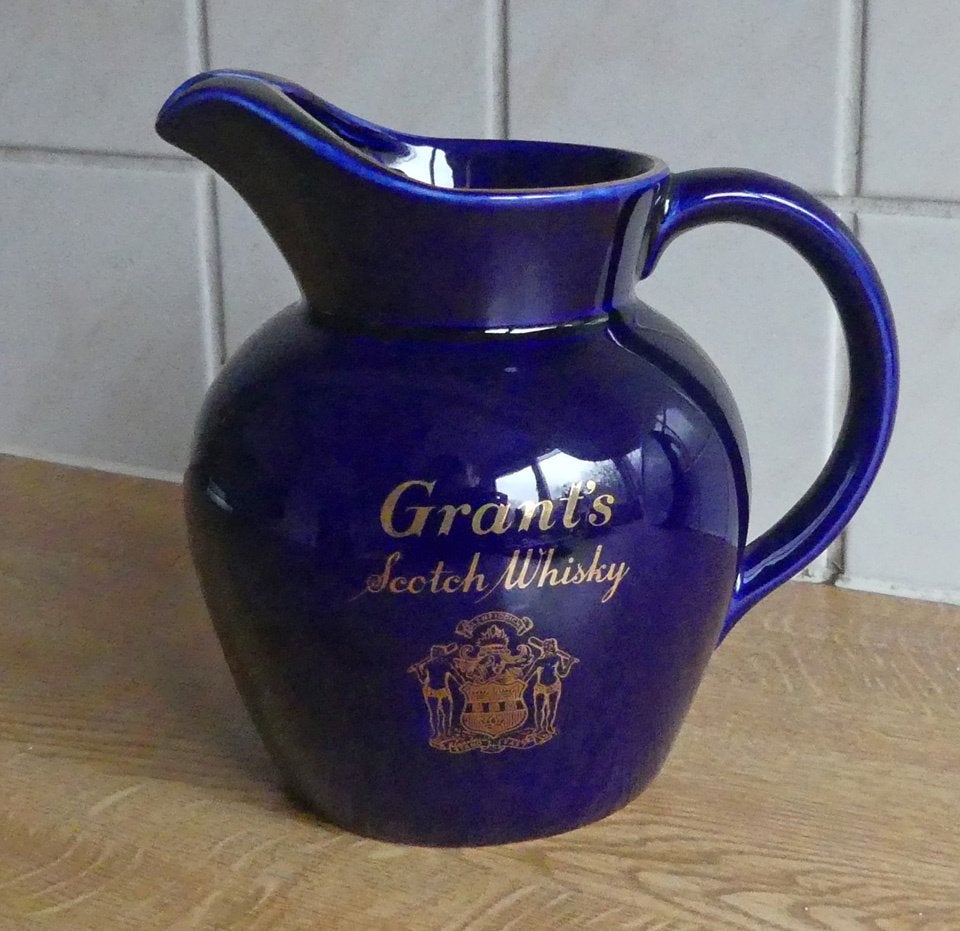 Grant's Scotch whisky waterkan whiskeykan Wade kobaltblauw A, Ophalen of Verzenden, Gebruikt, Gebruiksvoorwerp