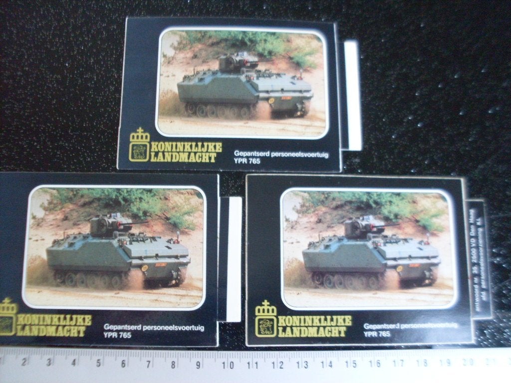 3x sticker gepantserd personeelsvoertuig YPR 765 logo, Verzamelen, Verzenden, Zo goed als nieuw, Bedrijf of Vereniging