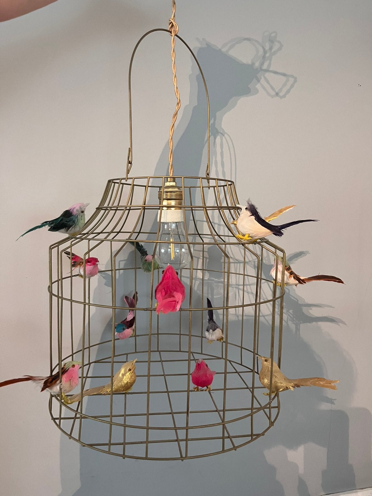 Lamp birdcage (vogels) van Loods5, Ophalen of Verzenden, Gebruikt, Metaal, 50 tot 75 cm