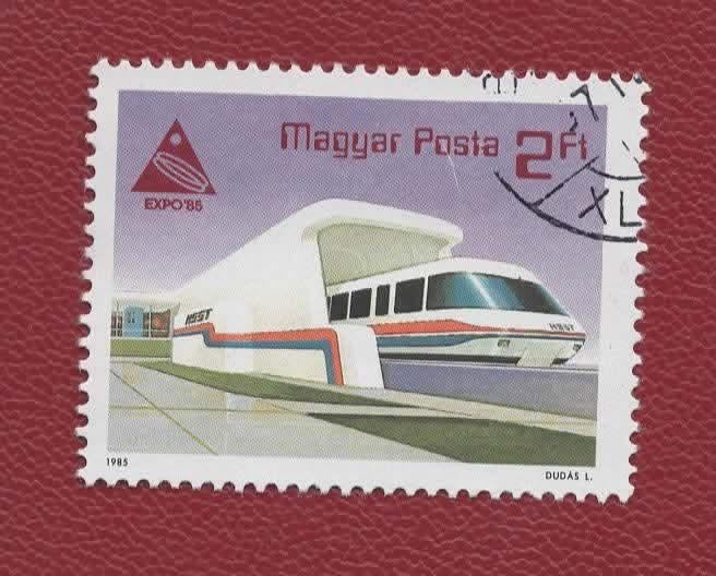 Treinen - Hongarije - 2 Ft. (2.) - (jr. '85) - gebr, Ophalen of Verzenden, Gestempeld, Treinen