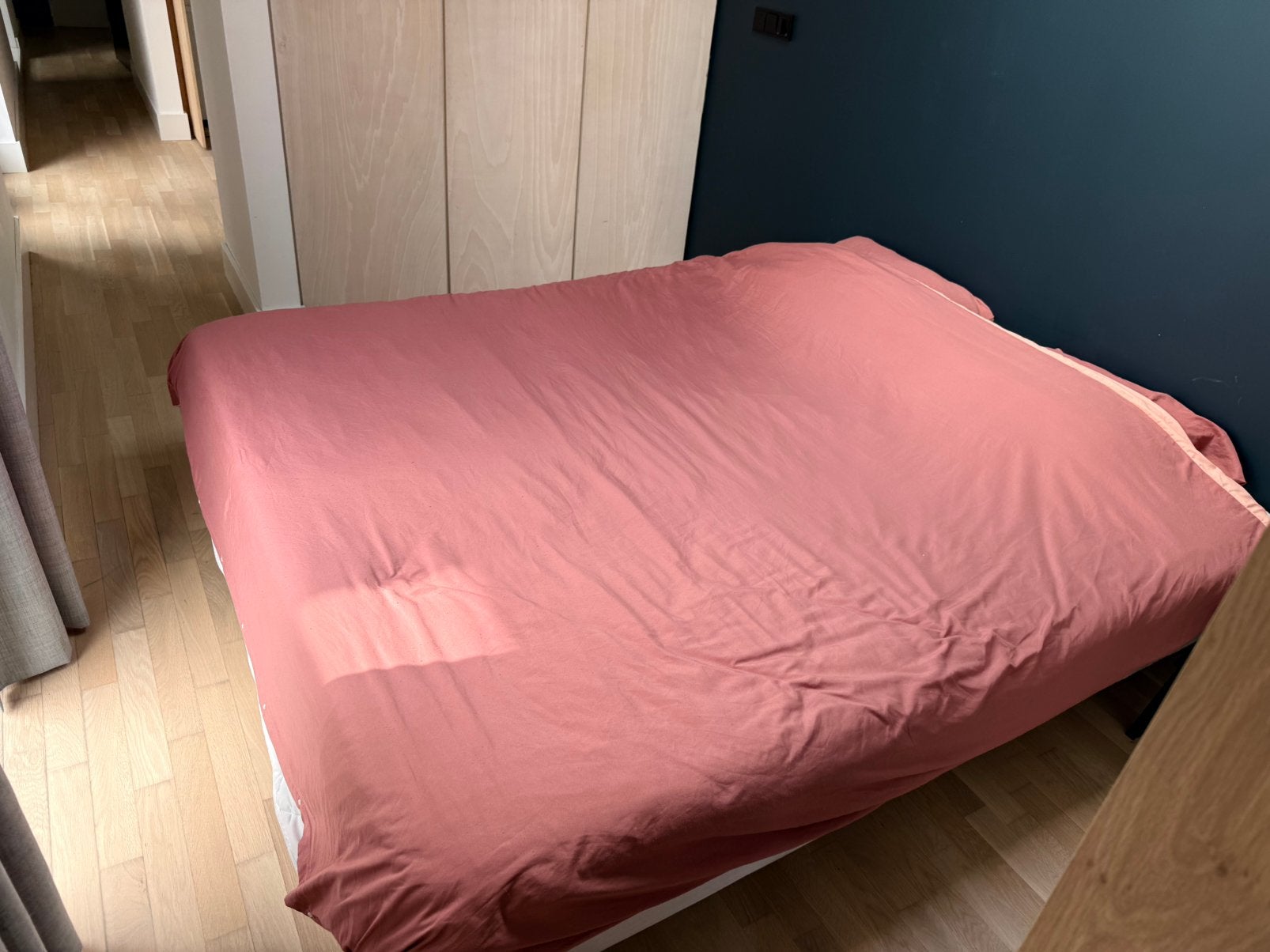 Bed 180x210, Huis en Inrichting, Ophalen, 210 cm, Tweepersoons, Zo goed als nieuw