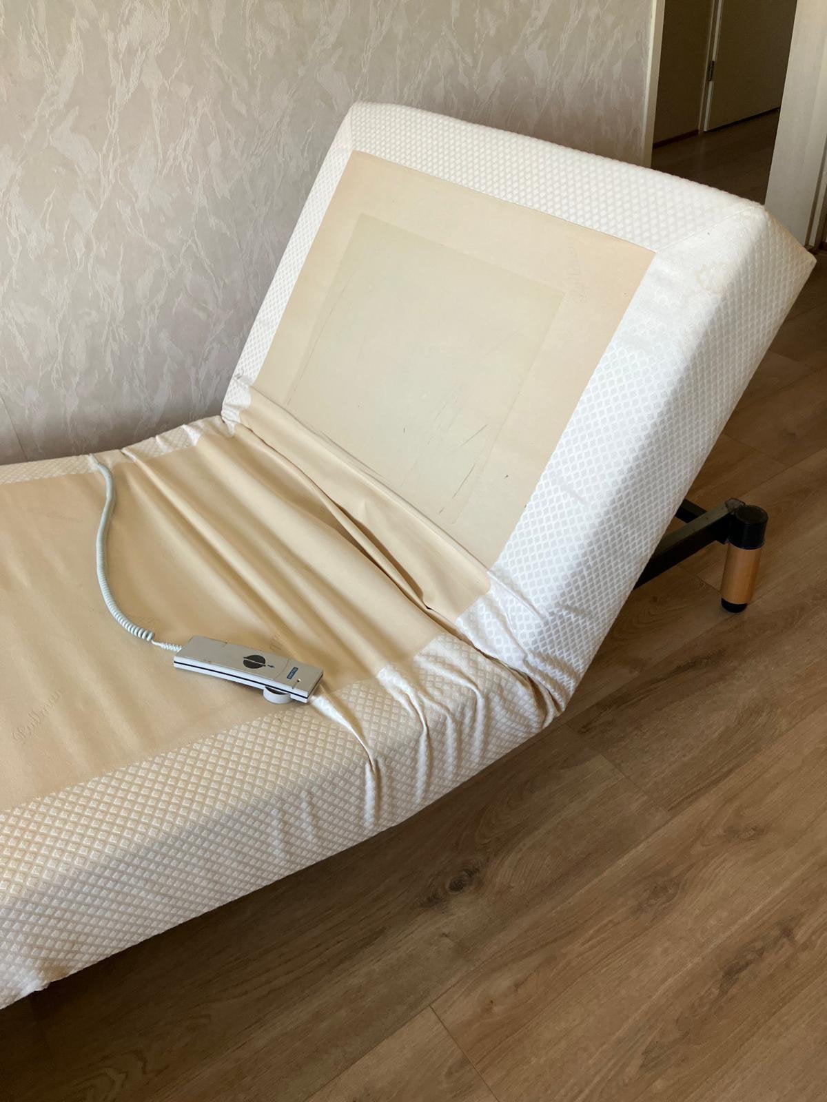 Elektrisch verstelbare boxspring van pullman, Ophalen, Gebruikt, 90 cm, Eenpersoons