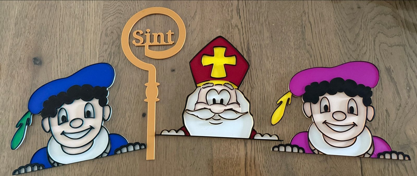 Sinterklaas en pietjes raam standaards, Ophalen of Verzenden, Nieuw