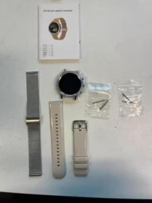 ZGAN! I70 dames smartwatch 2 bandjes mist oplader €7,99, Ophalen of Verzenden, Zo goed als nieuw, Zwart, Android