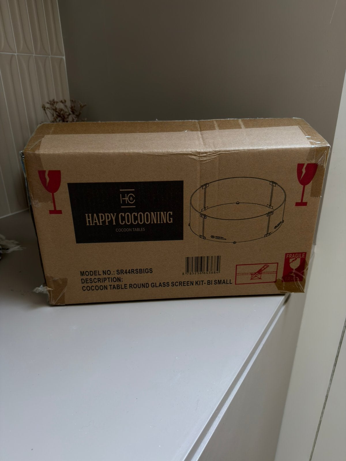 Happy cocooning vuurtafel glasset rond, Ophalen, Nieuw