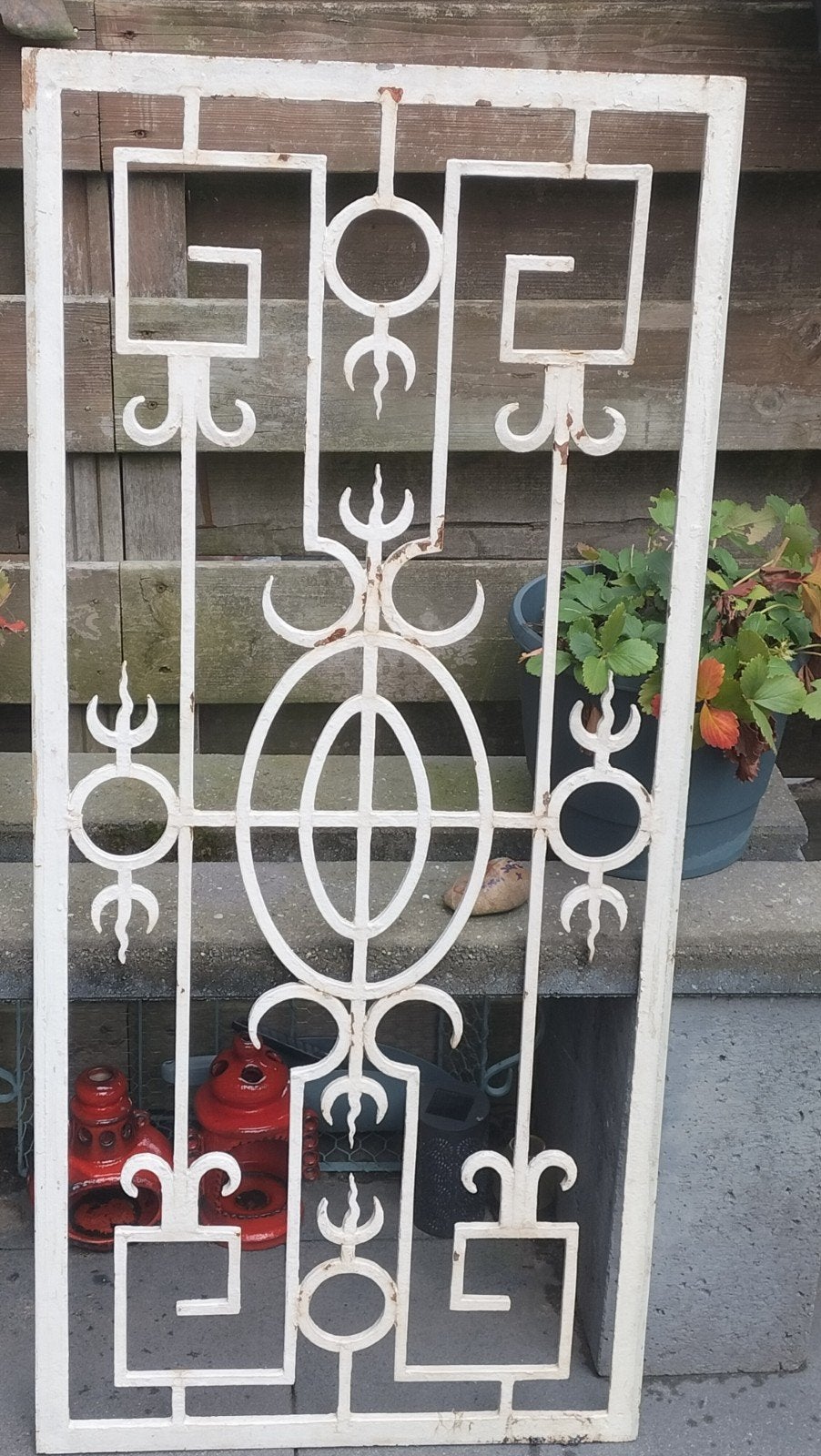 Decoratief smeedijzeren paneel - wit, Ophalen