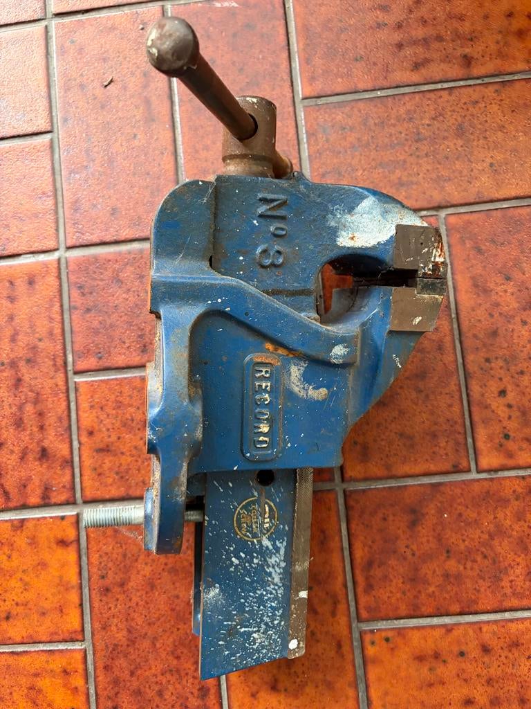 Vintage Record No. 3 bankschroef - Made in England, Ophalen
