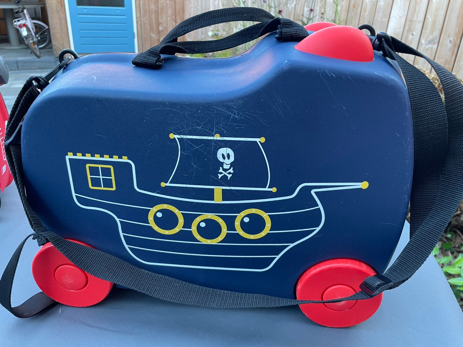Topmove kinder koffer piraat, Gebruikt, Hard kunststof, Minder dan 50 cm, Minder dan 35 cm