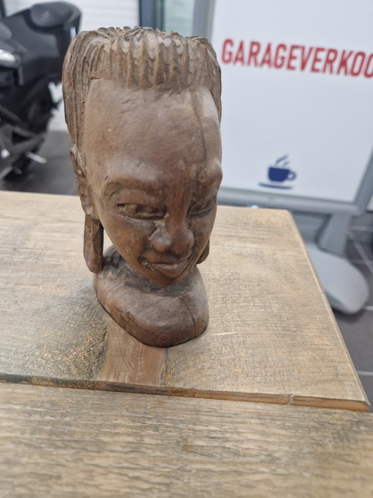 Decoratief houten beeldje - Afrikaanse stijl, Antiek en Kunst, Ophalen of Verzenden