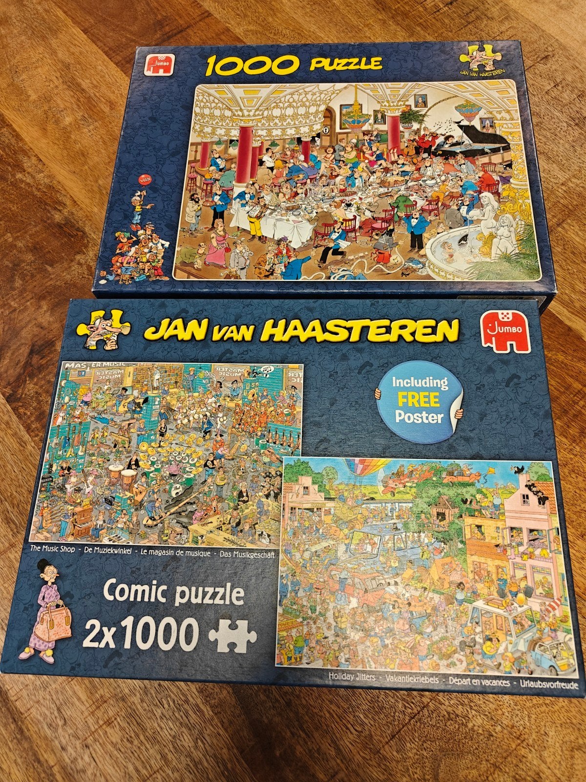 3 Van Haasteren puzzles te ruil, 1000 st, Hobby en Vrije tijd, Denksport en Puzzels, Ophalen, 500 t/m 1500 stukjes