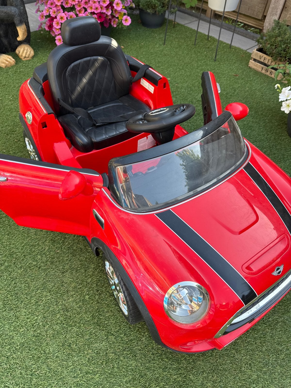 Mini Cooper elektrische kinderauto met afstandsbediening, Kinderen en Baby's, Ophalen, Gebruikt