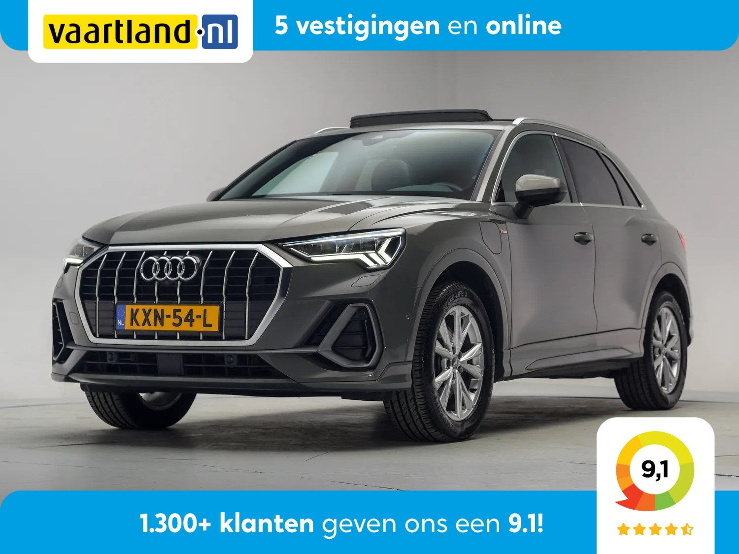 Audi Q3 45 TFSI e S Line [ Panorama Sonos Leder 360-camera, Auto's, Dealer onderhouden, Gebruikt, 116 pk, SUV of Terreinwagen
