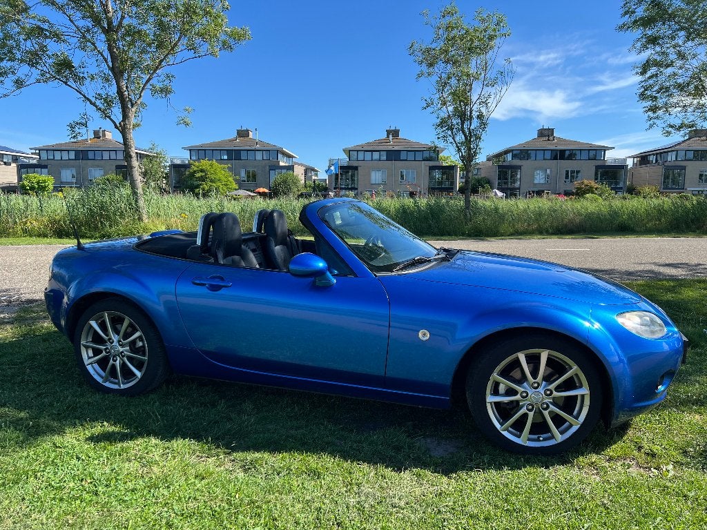 Mazda MX-5 1.8 NC Touring 2006 Blauw Cabrio - Mooie Hardtop, Auto's, Mazda, Achterwielaandrijving, Zwart, 4 cilinders, Cabriolet