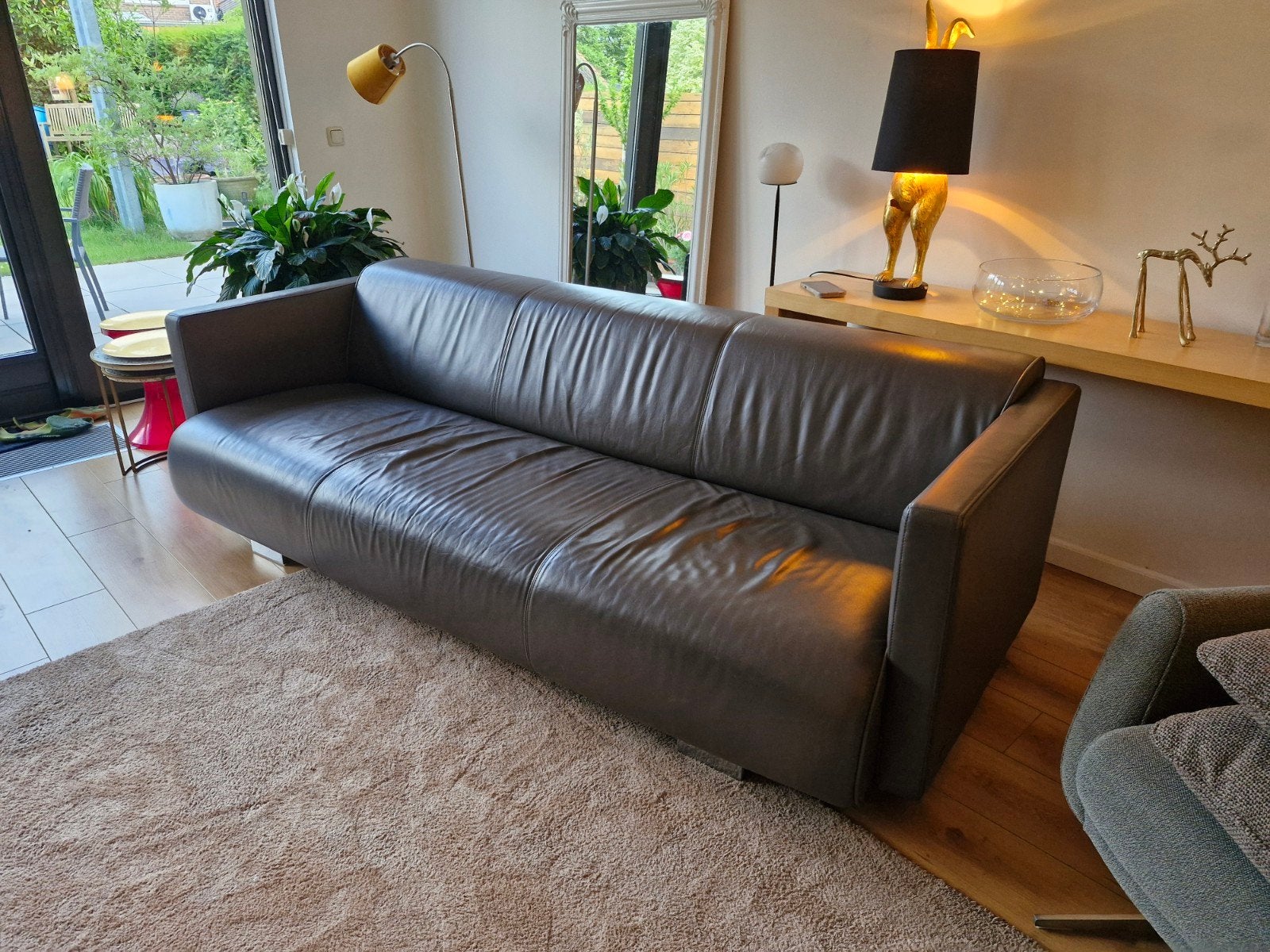 Rolf Benz Leren 3-zitsbank - Modern en Comfortabel, Gebruikt, Minder dan 75 cm, Driepersoons, Leer