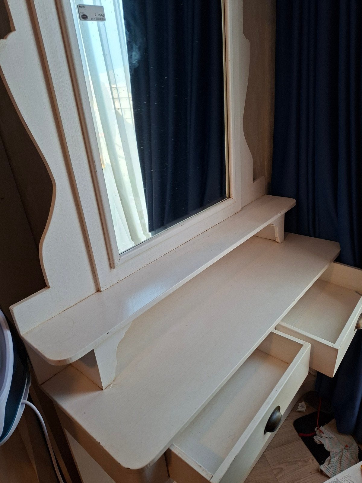 Mooie grote witte kaptafel - opruimprijsje!, Ophalen, Gebruikt, Klassiek, 50 tot 100 cm