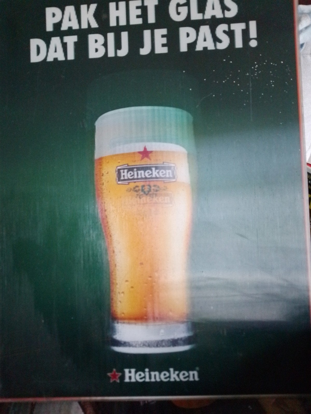 3D plaat Heineken, Verzamelen, Ophalen of Verzenden, Reclamebord, Plaat of Schild, Heineken