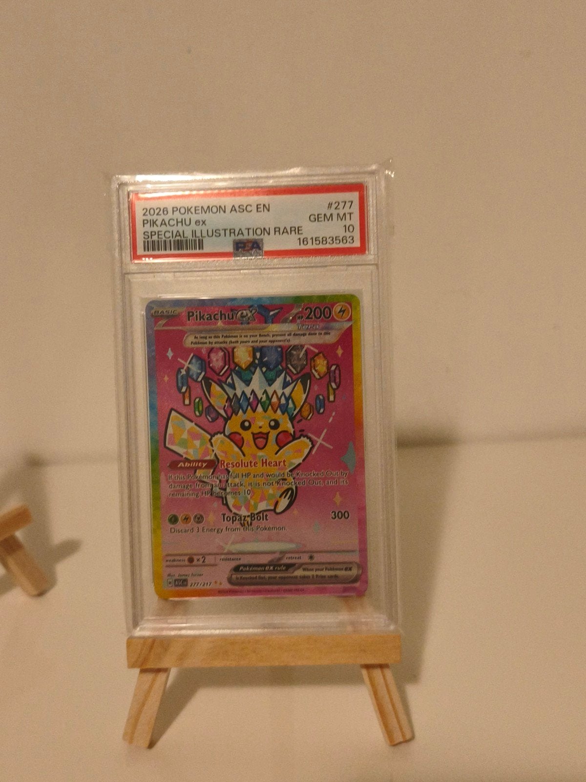 Pikachu ex 277 Special Illustration Rare PSA 10, Ophalen of Verzenden