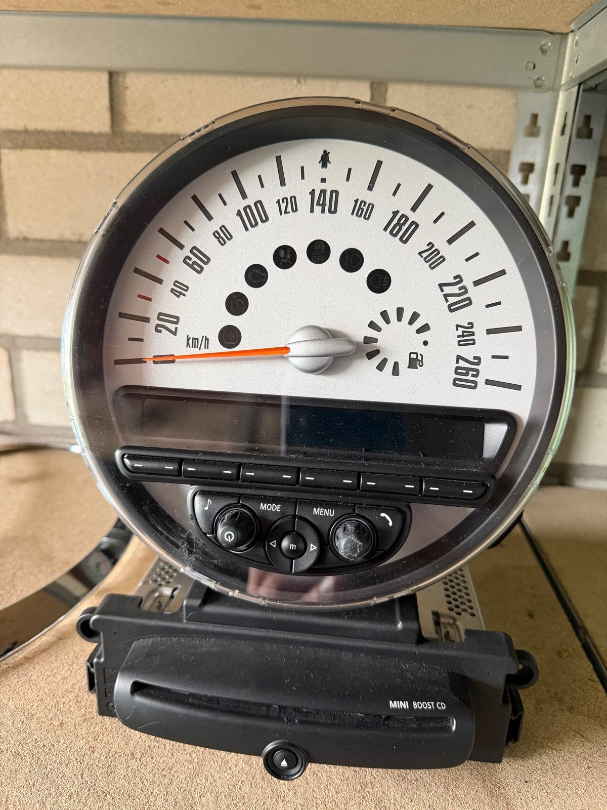 Mini Cooper autoradio met CD-speler- snelheidsmeter