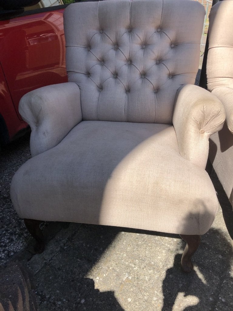 2x fauteuils moeten opnieuw bekleed worden, Ophalen, Landelijk klassiek, 75 tot 100 cm, Zo goed als nieuw