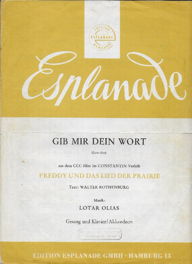 Bo598 bladmuziek gib mir dein wort freddy quin, Ophalen of Verzenden, Gebruikt, Artiest of Componist, Klassiek