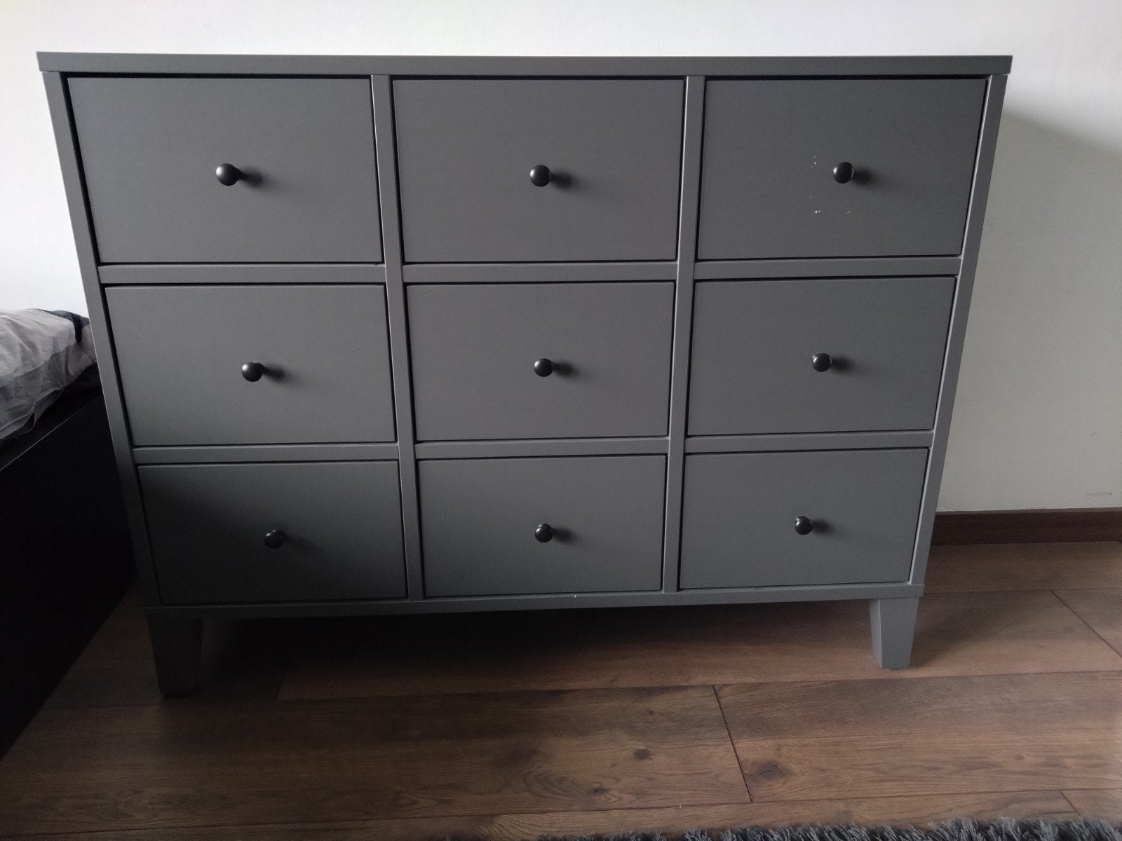 IKEA BRYGGJA ladekast - Grijs, 9 lades, Ophalen, Gebruikt, 100 tot 150 cm, 5 laden of meer