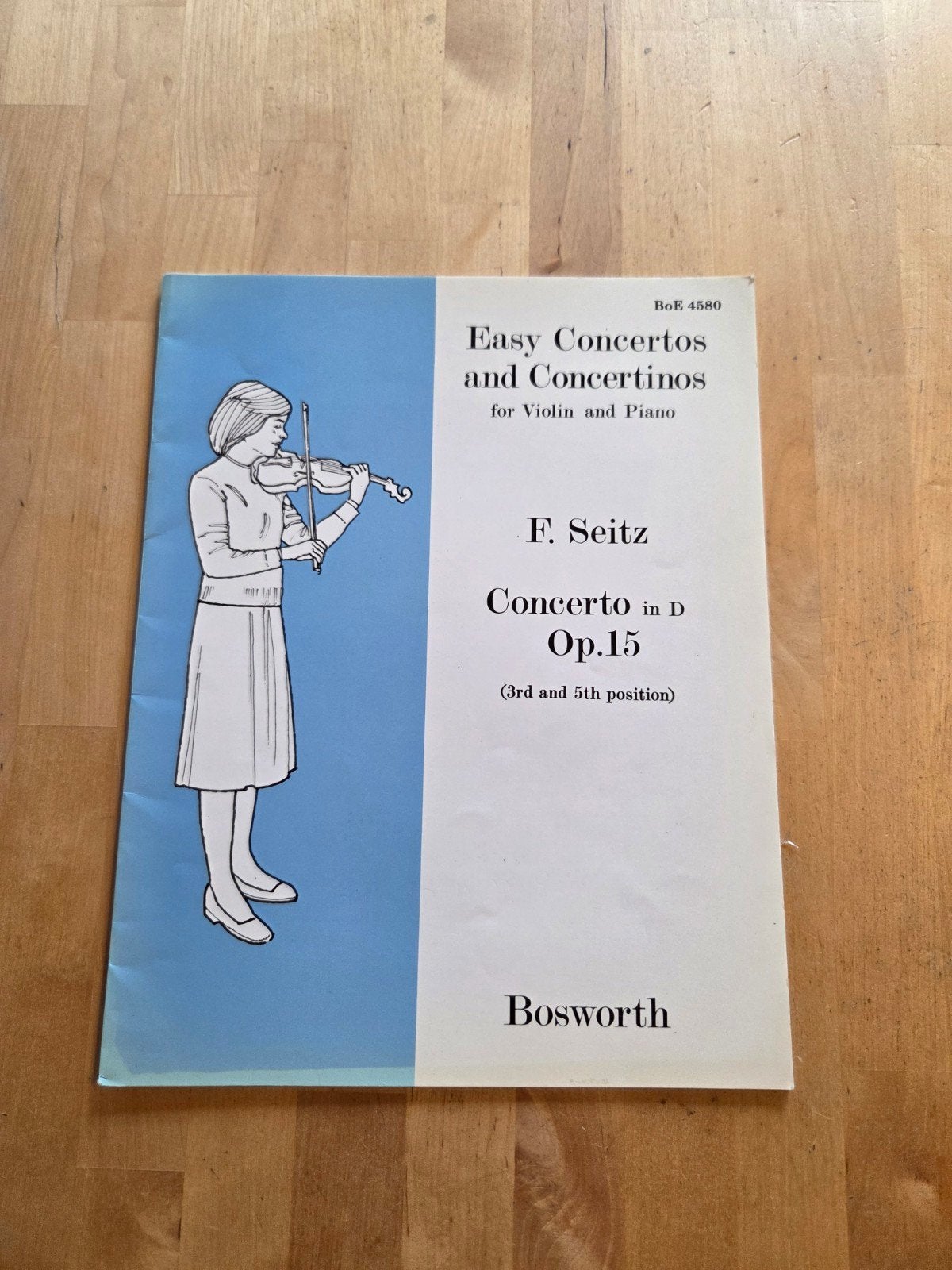 F. Seitz - Concerto in D Op.15 voor viool en piano, Muziek en Instrumenten, Bladmuziek, Gebruikt, Overige soorten, Klassiek, Piano