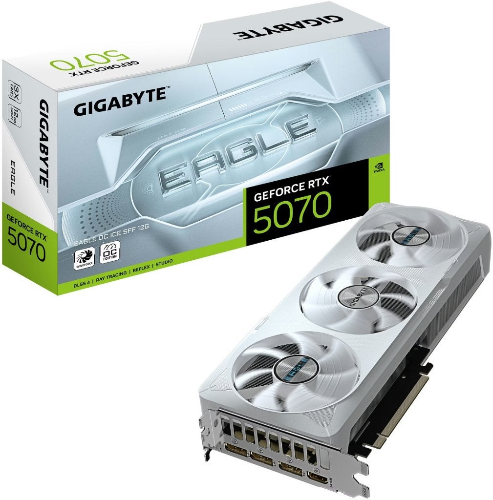 Gigabyte GeForce RTX 5070 EAGLE OC ICE SFF 12G Videokaart, Computers en Software, Videokaarten, Zo goed als nieuw, Nvidia, PCI-Express 5.0