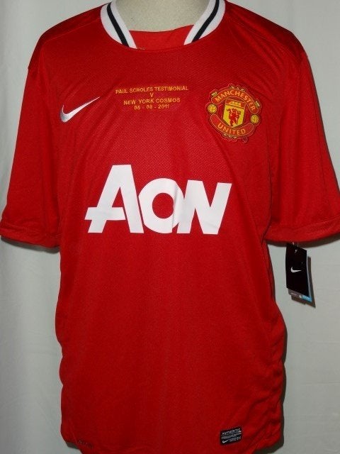 voetbalshirt Manchester United 10 Rooney Scholes Test maatXL, Maat XL, Verzenden, Zo goed als nieuw, Shirt