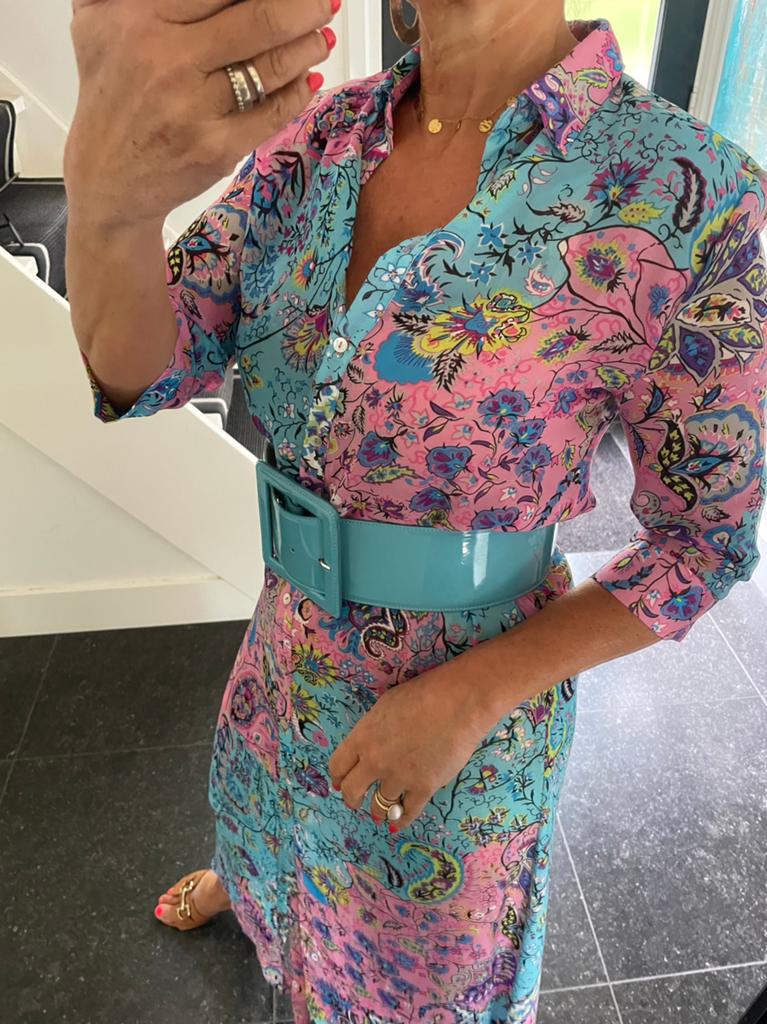 Tramontana, super leuk jurkje in prachtige kleuren, S, Kleding | Dames, Blauw, Nieuw, Ophalen of Verzenden, Maat 36 (S)