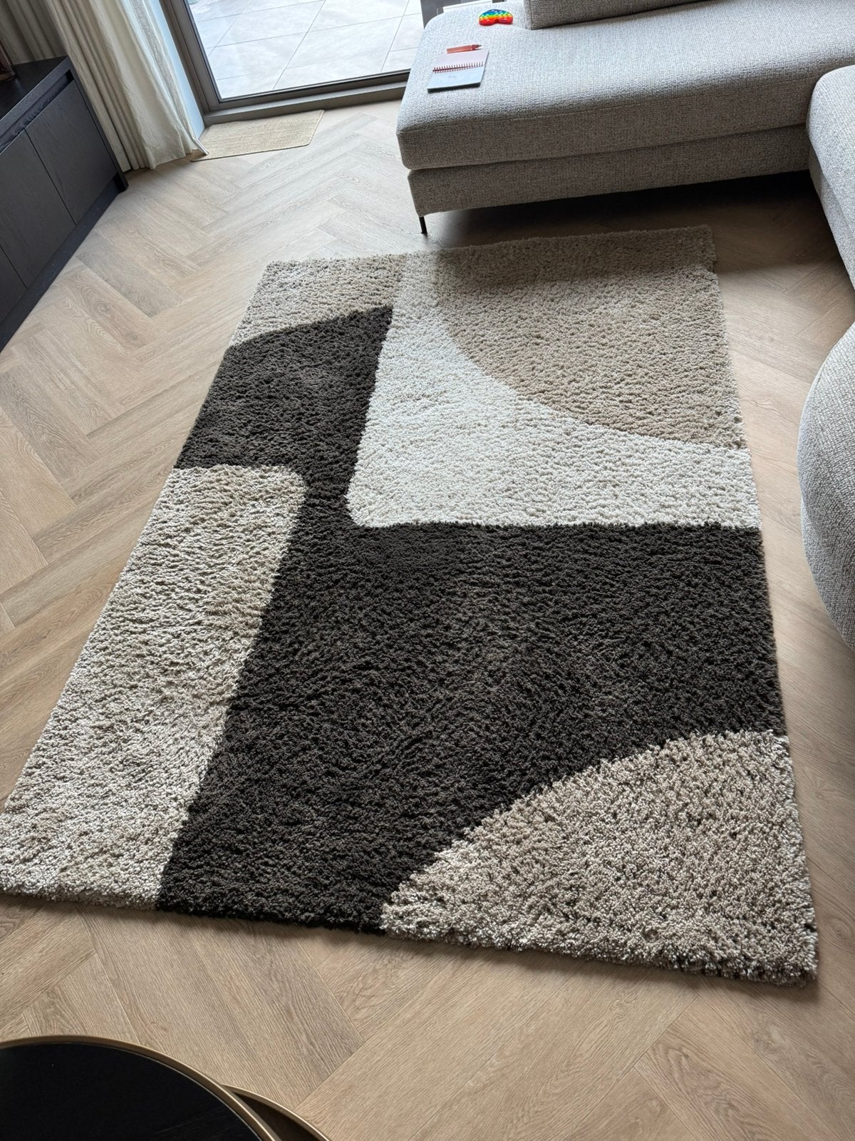 NOUS Living vloerkleed Tineke (230x160 cm), Ophalen, Bruin, 150 tot 200 cm, 200 cm of meer