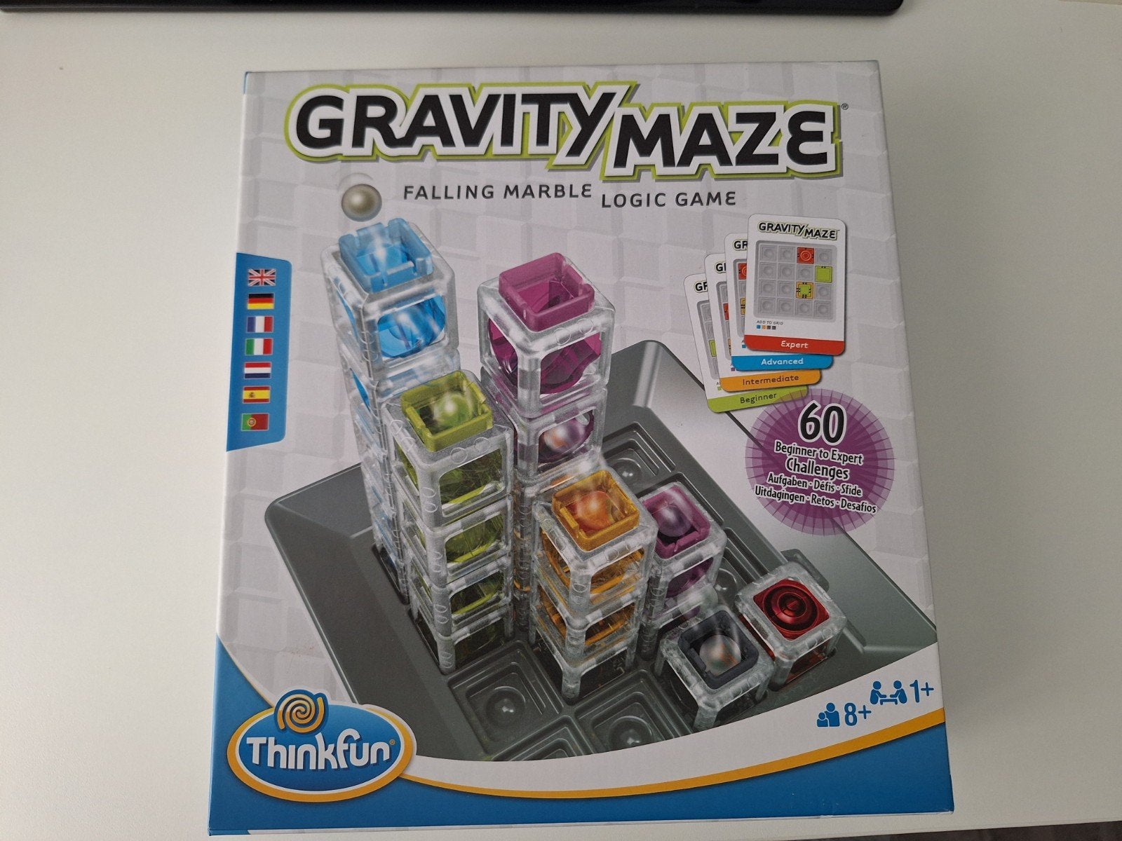 Gravity Maze: ThinkFun knikkerbaan logica spel, Een of twee spelers, Ophalen, Zo goed als nieuw, ThinkFun