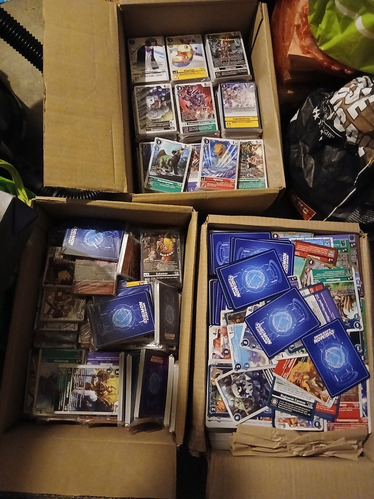 Grote bulk partij Digimon speelkaarten - Diverse sets, Ophalen, Zo goed als nieuw, Meerdere kaarten