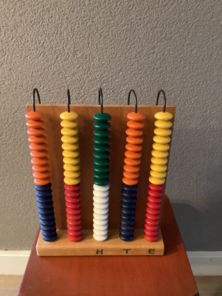 Abacus, telraam, rekenen, vintage leermiddel, Ophalen of Verzenden, Gebruikt, Rekenen
