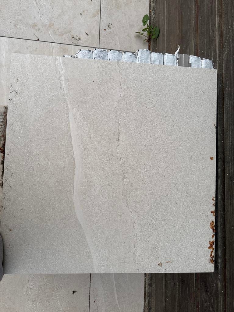 Grijs/beige keramische vloertegels - Nieuw 60x60x2, Ophalen, 60 cm of meer, Nieuw, 10 m² of meer