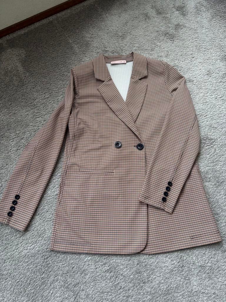 Studio Anneloes blazer met retro ruitje travelstof als nieuw, Kleding | Dames, Ophalen of Verzenden, Zo goed als nieuw, Maat 38/40 (M)