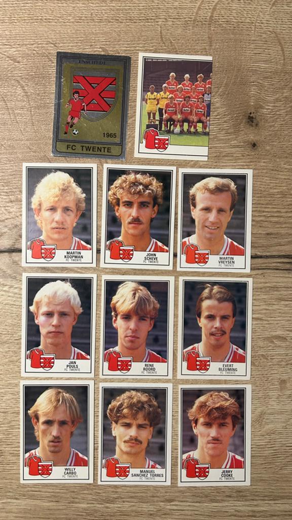 Panini Voetbal 85 plaatjes FC Twente 11x, Verzenden, Zo goed als nieuw, Meerdere plaatjes