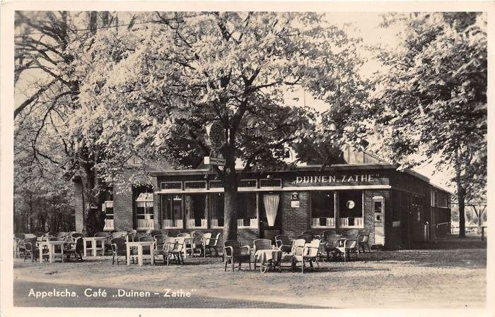 Oude Ansicht - Appelscha - Cafe Duinen - Zathe - Frl., Ophalen of Verzenden, 1940 tot 1960, Gelopen, Friesland