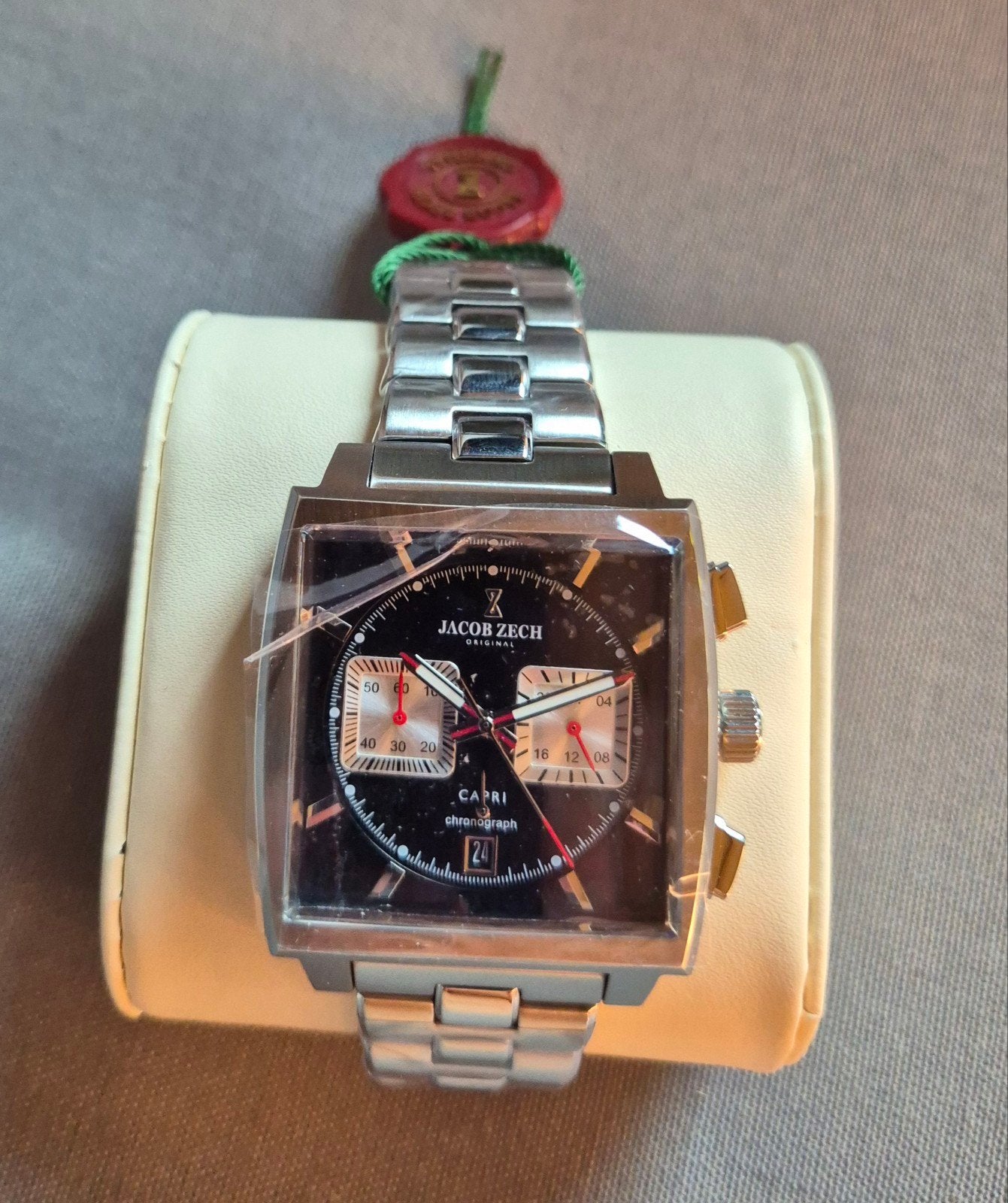 Jacob zech capri heren horloge, Overige merken, Staal, Staal, Polshorloge