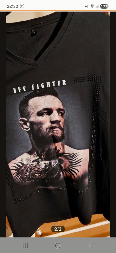 UFC Fighter Conor McGregor T-shirt Zwart, Kleding | Heren, Onbekend, Maat 48/50 (M), Zwart, Ophalen of Verzenden