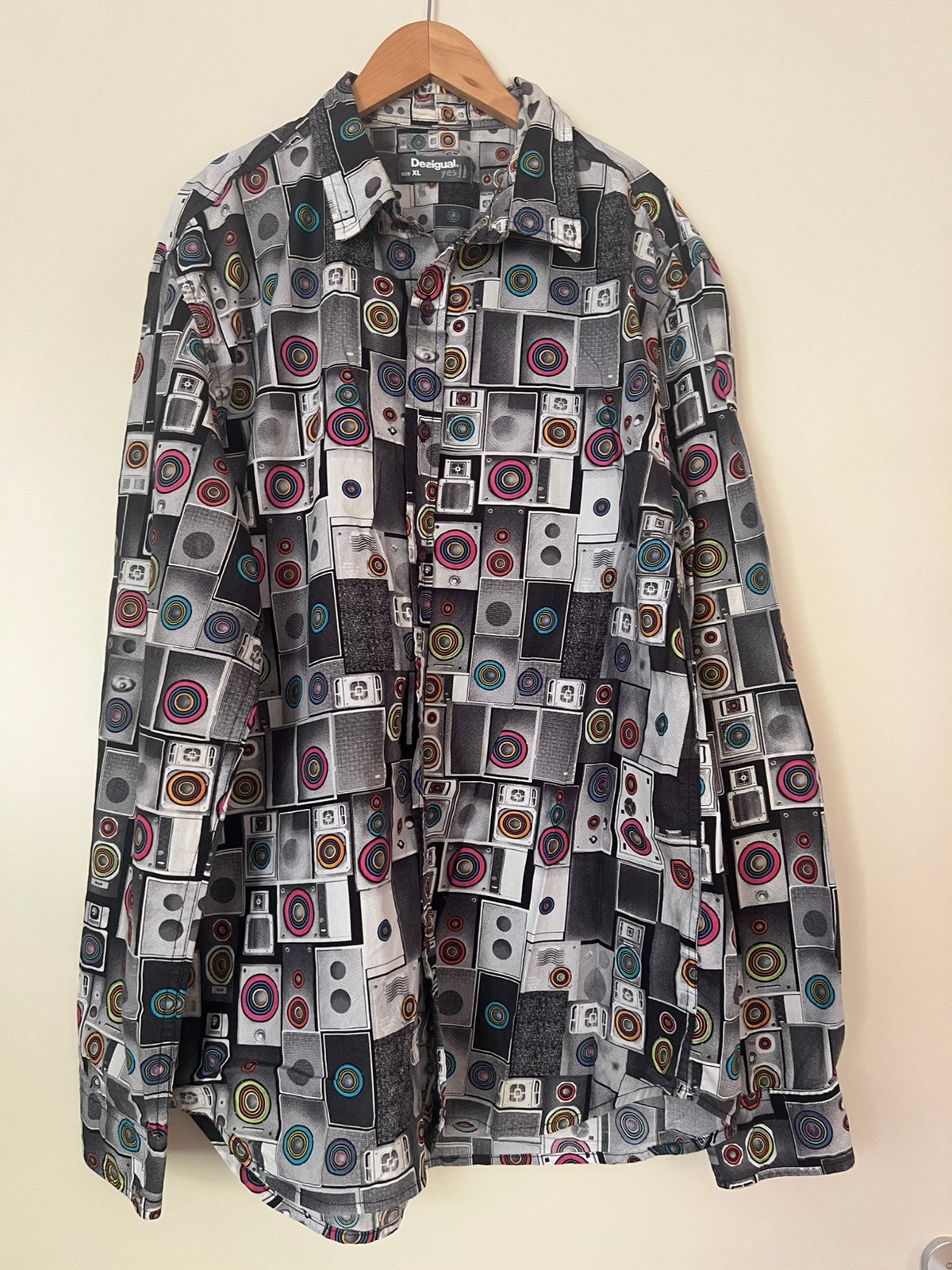 Desigual mooi overhemd/ maat xl, Kleding | Heren, Verzenden, Zo goed als nieuw, Zwart, Halswijdte 43/44 (XL)