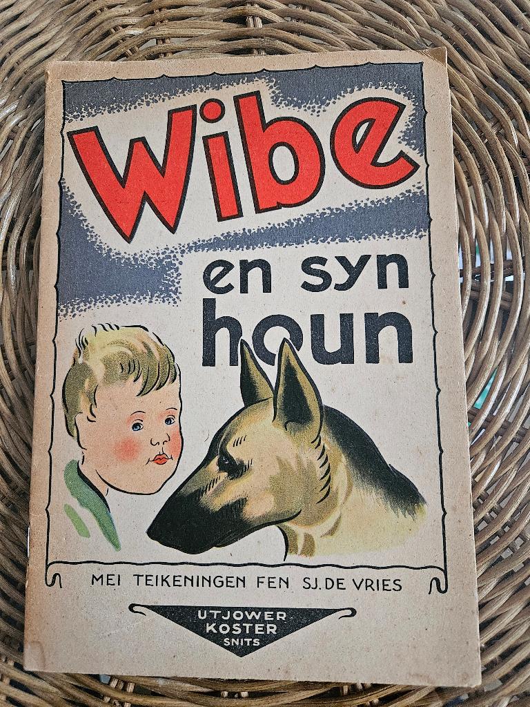 Wibe en syn houn, prentenboek, tekeningen Sjoerd de Vries, Ophalen of Verzenden, Gelezen