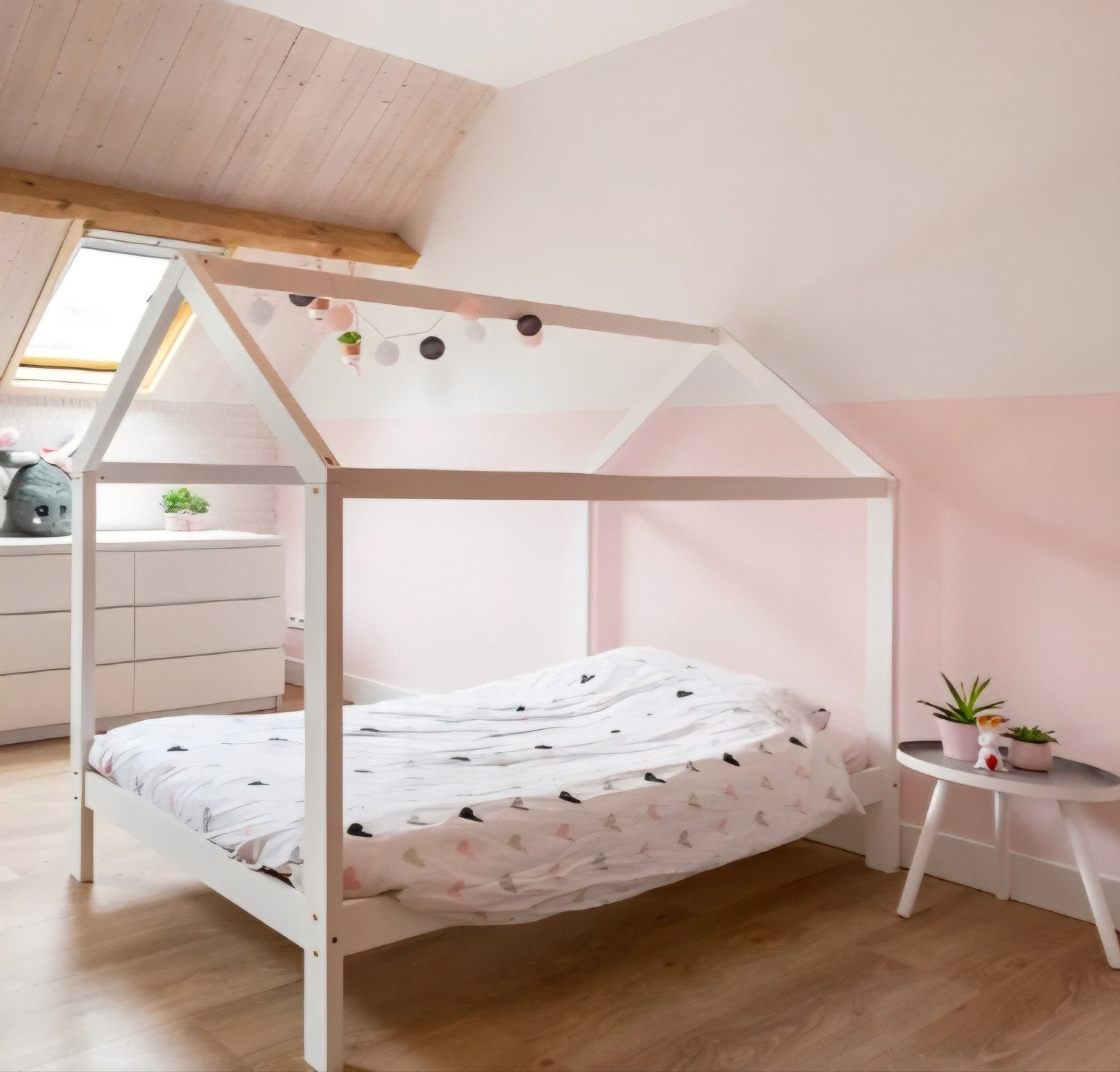 leuk kinderbed 90x200, Ophalen of Verzenden, Gebruikt, Hoogslaper
