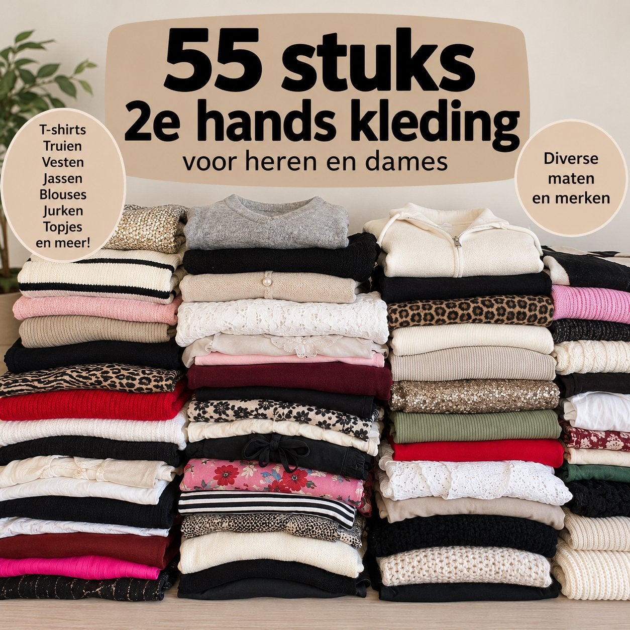 Partij 2e hands kleding Dames & Heren, Verzenden, Zo goed als nieuw, Maat 38/40 (M)