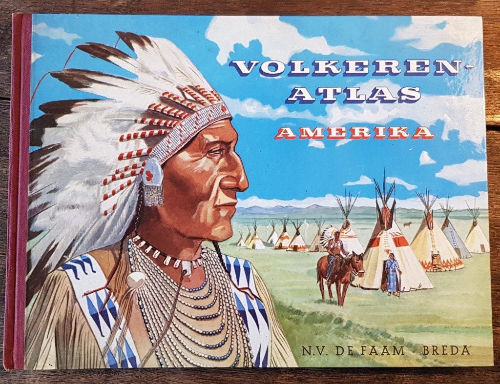 Volkerenatlas Amerika - De Faam - jaren 50 - compleet IZGST, Ophalen of Verzenden