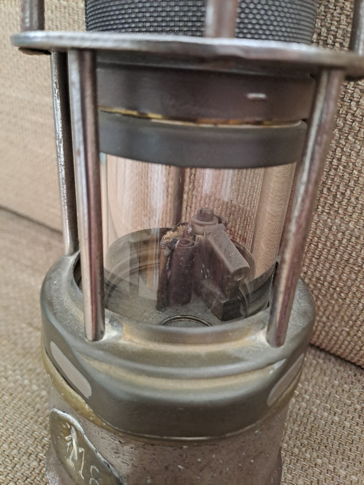 Antieke mijnlamp nr 118 Wilhelm Seippel Bochum, Ophalen