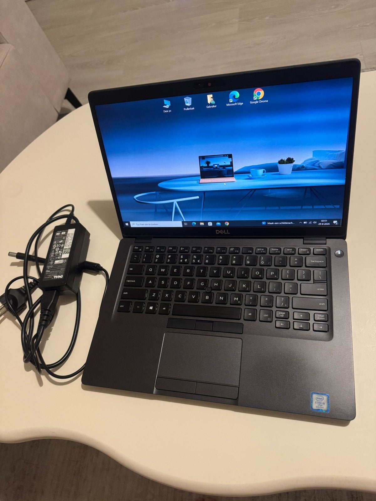 Dell Laptop i5-8365u | 8GB Ram | 256GB SSD | Goede Batterij, 2 tot 3 Ghz, Qwerty, 8 GB, 14 inch