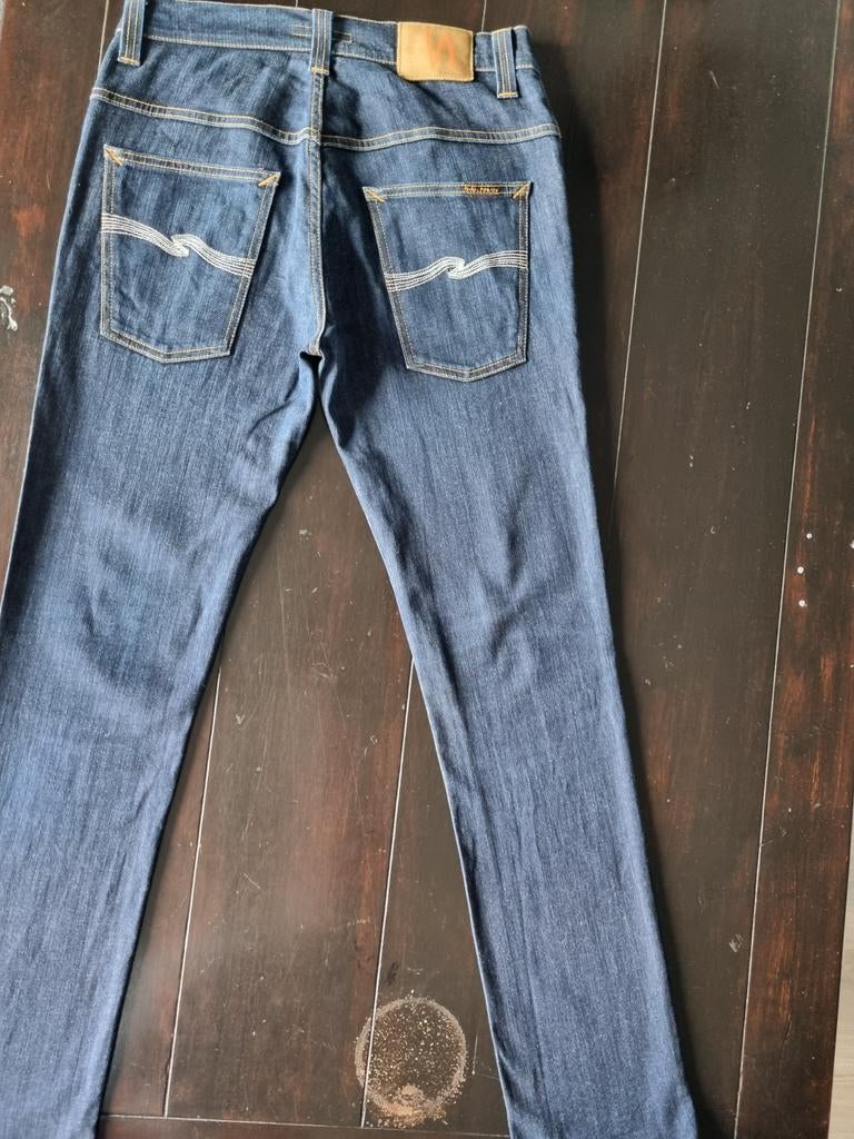 ZGAN NUDIE THIN FINN SLIM STRETCH TAPERED JEANS SIZE 34/34!!, Kleding | Heren, Spijkerbroeken en Jeans, Zo goed als nieuw, W33 - W34 (confectie 48/50)