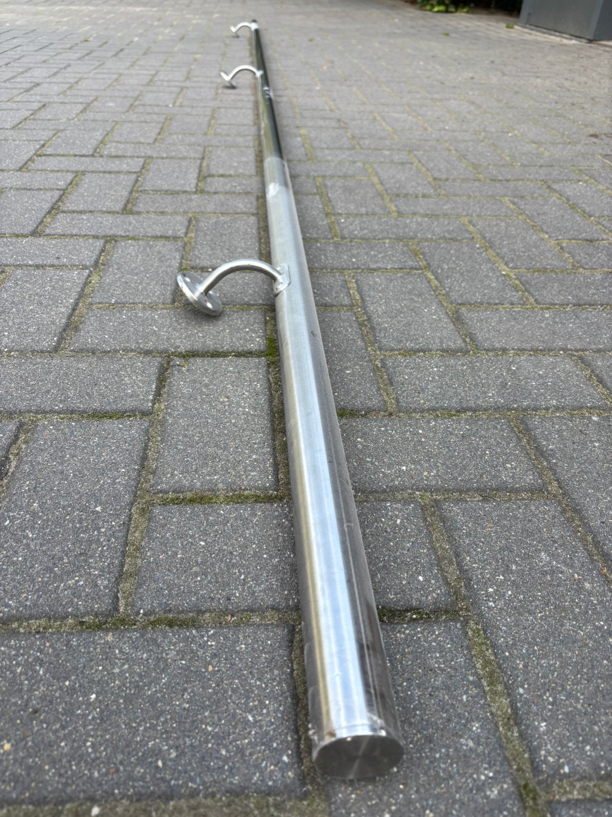 Trapleuning 400cm aluminium, Doe-het-zelf en Verbouw, Ladders en Trappen, Ophalen, Zo goed als nieuw, 4 meter of meer
