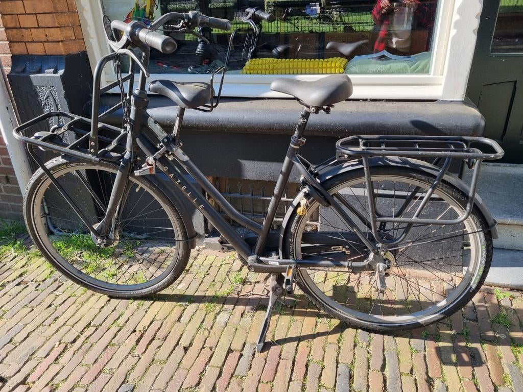 Gazelle Heavy Duty 2022 met kinderzitje en voetsteunen, Ophalen, 53 tot 56 cm, Versnellingen, Zo goed als nieuw