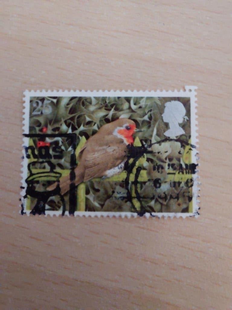 Engeland vogel roodborstje, Postzegels en Munten, Verzenden, Gestempeld